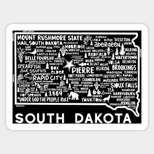 South Dakota Map Sticker